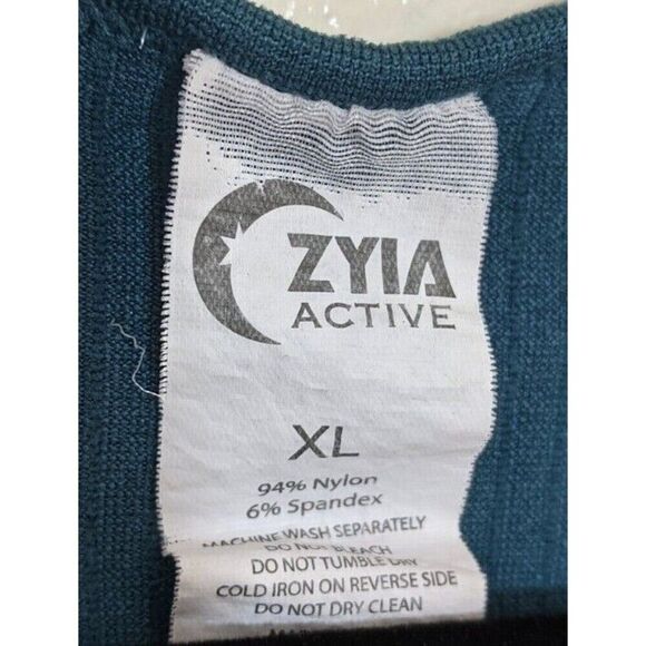 Zyia Active Moss Parallel Ribbed Fitted Tank Top Activewear Workout Size XL - Picture 8 of 8